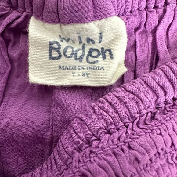 Mini Boden Smocked Bunny Applique Purple Skirt 7-8 Years - Picture 3 of 9